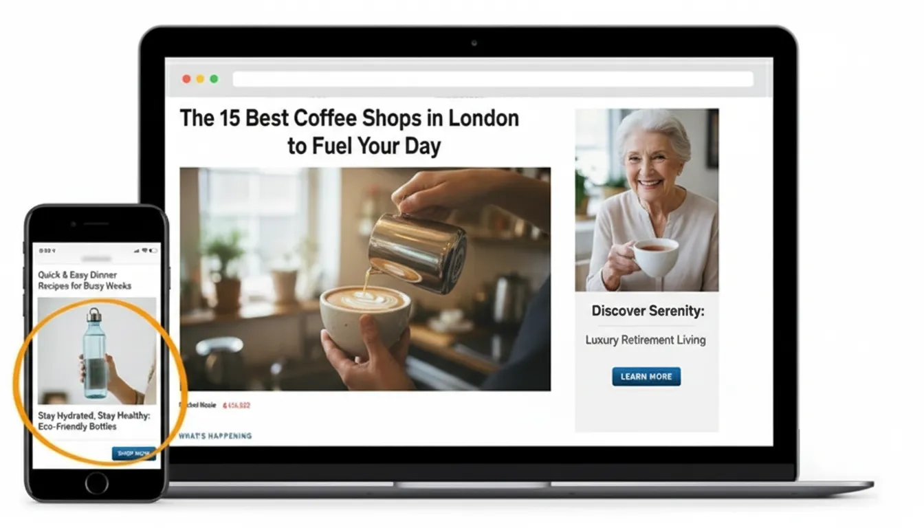 Professional Amazon DSP Advertising Management Services showing data-driven display ads and audience targeting analytics on a laptop