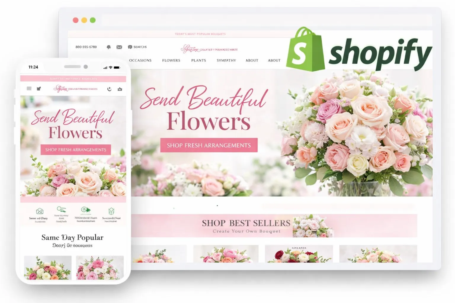 floral e commerce website