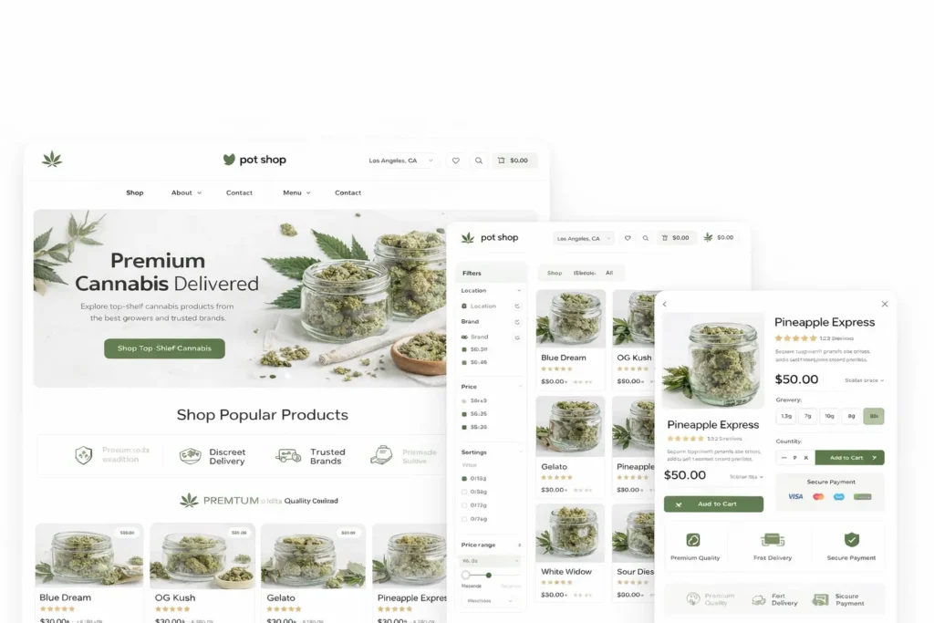 pot website shopify