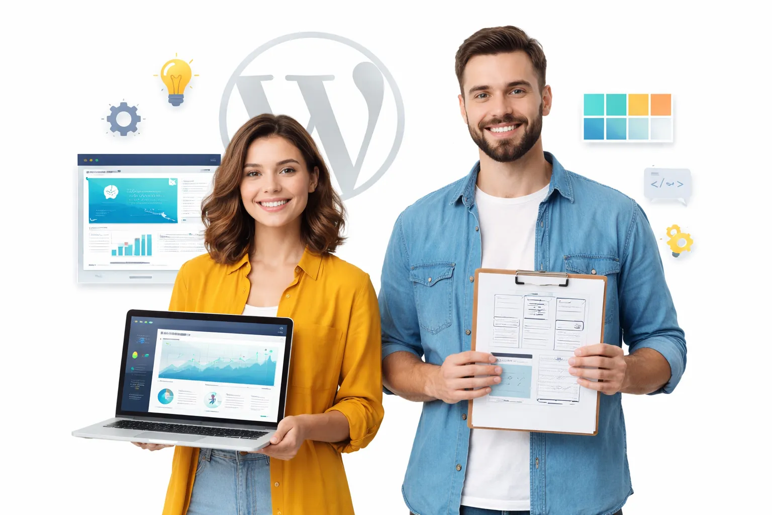 WordPress website designers working on website design