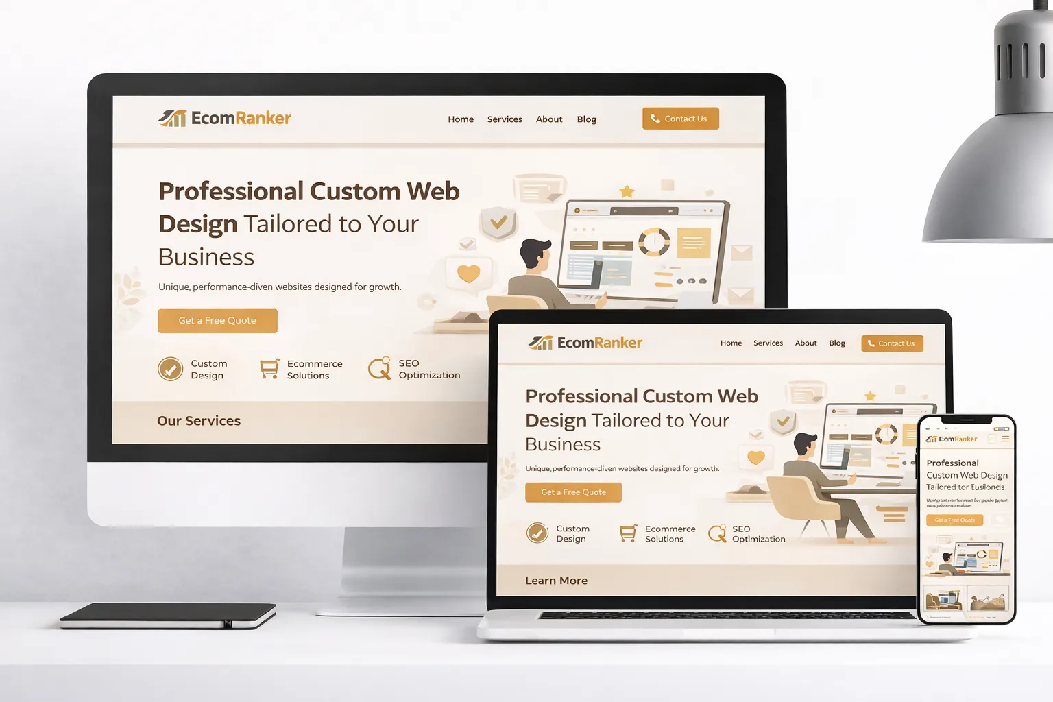 Custom web design and development services