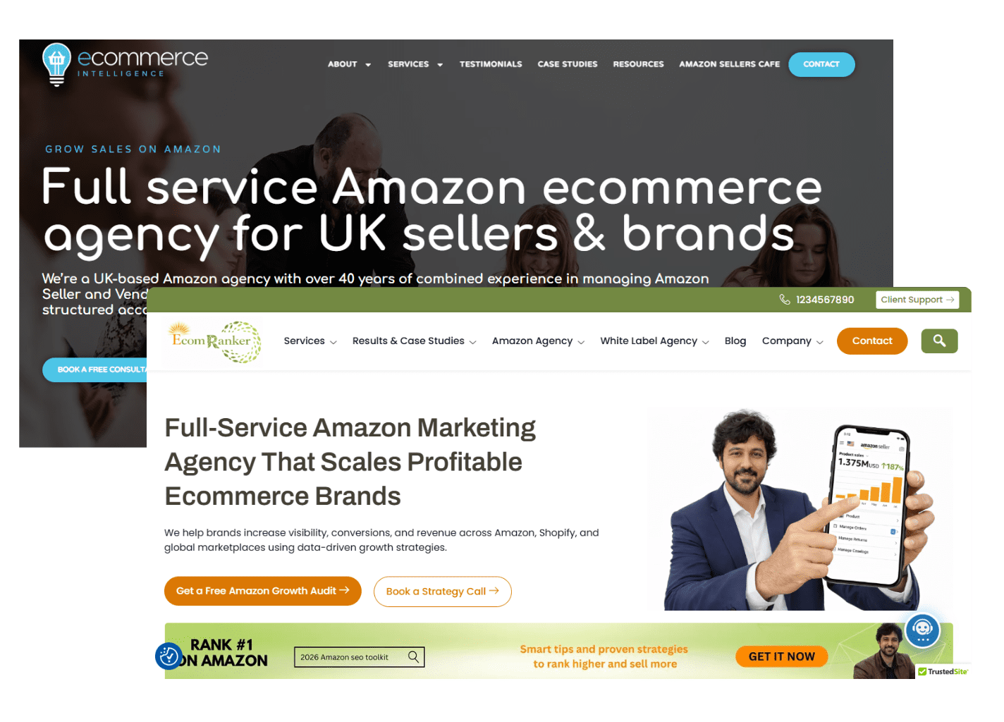Ecom Ranker vs Chris Turton Ecommerce (Ecommerce Intelligence): Which Amazon Agency Delivers Stronger Growth?