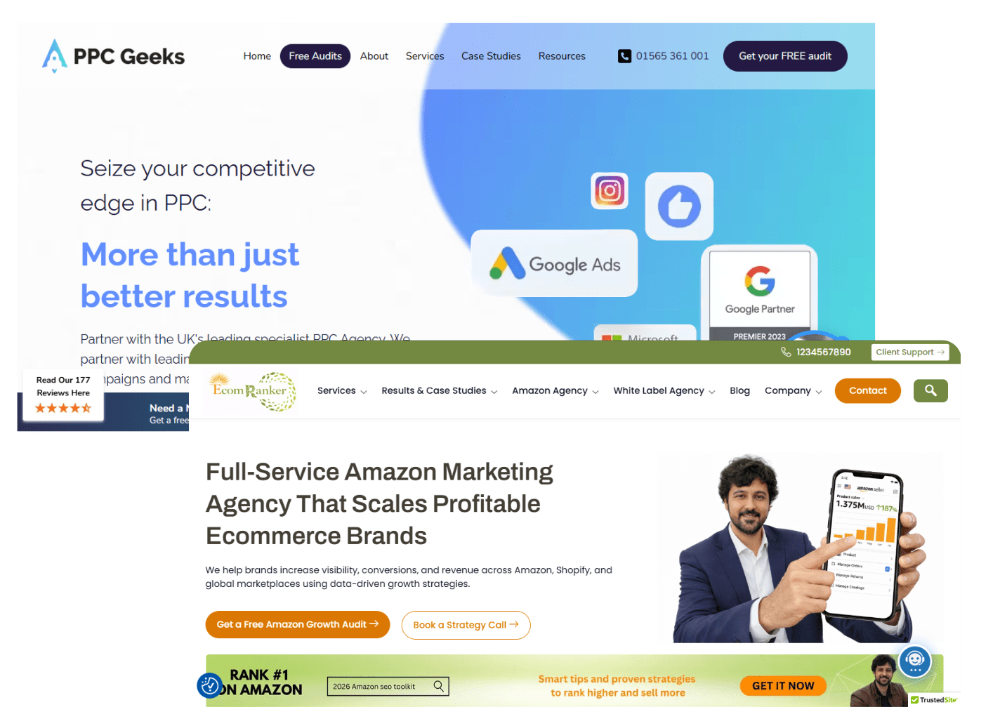 Ecom Ranker vs PPCGeeks: Which Amazon Ads Agency Truly Drives Growth
