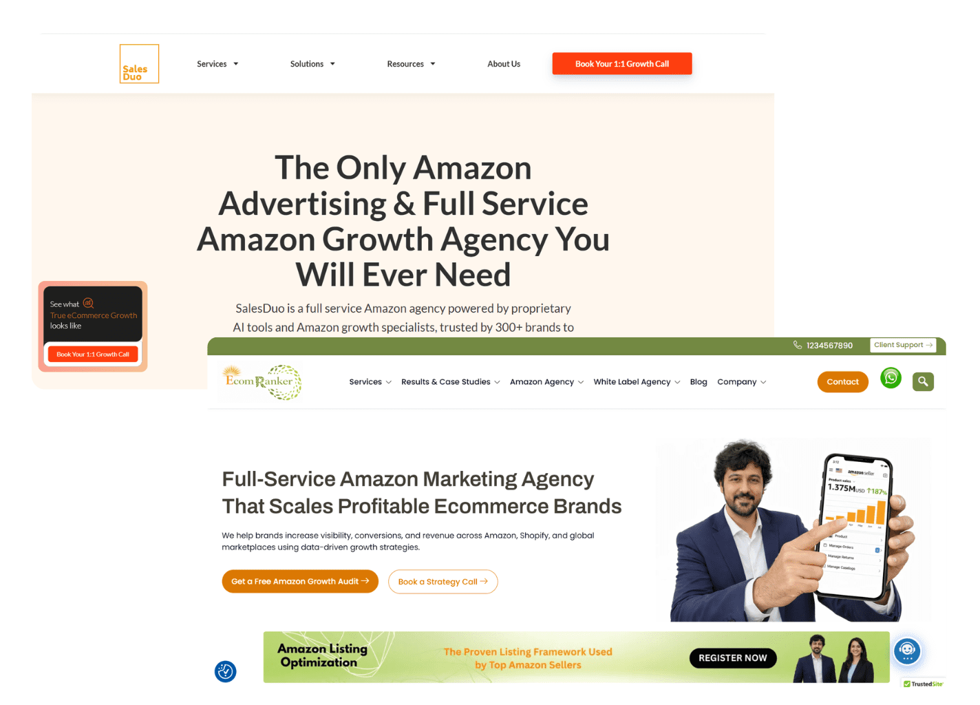 Ecom Ranker vs SalesDuo: Which Amazon Agency Drives Sustainable Growth
