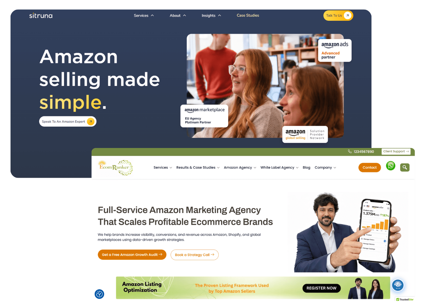 Ecom Ranker vs Sitruna: Which Amazon Agency Delivers Real Growth
