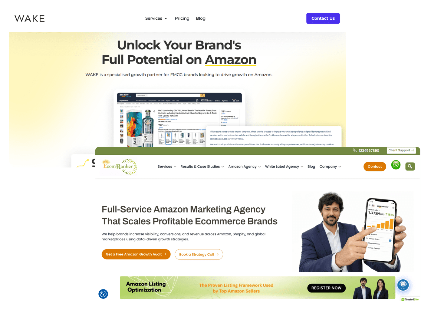 Ecom Ranker vs Wake Commerce: Which Amazon Agency Helps Your Brand Win