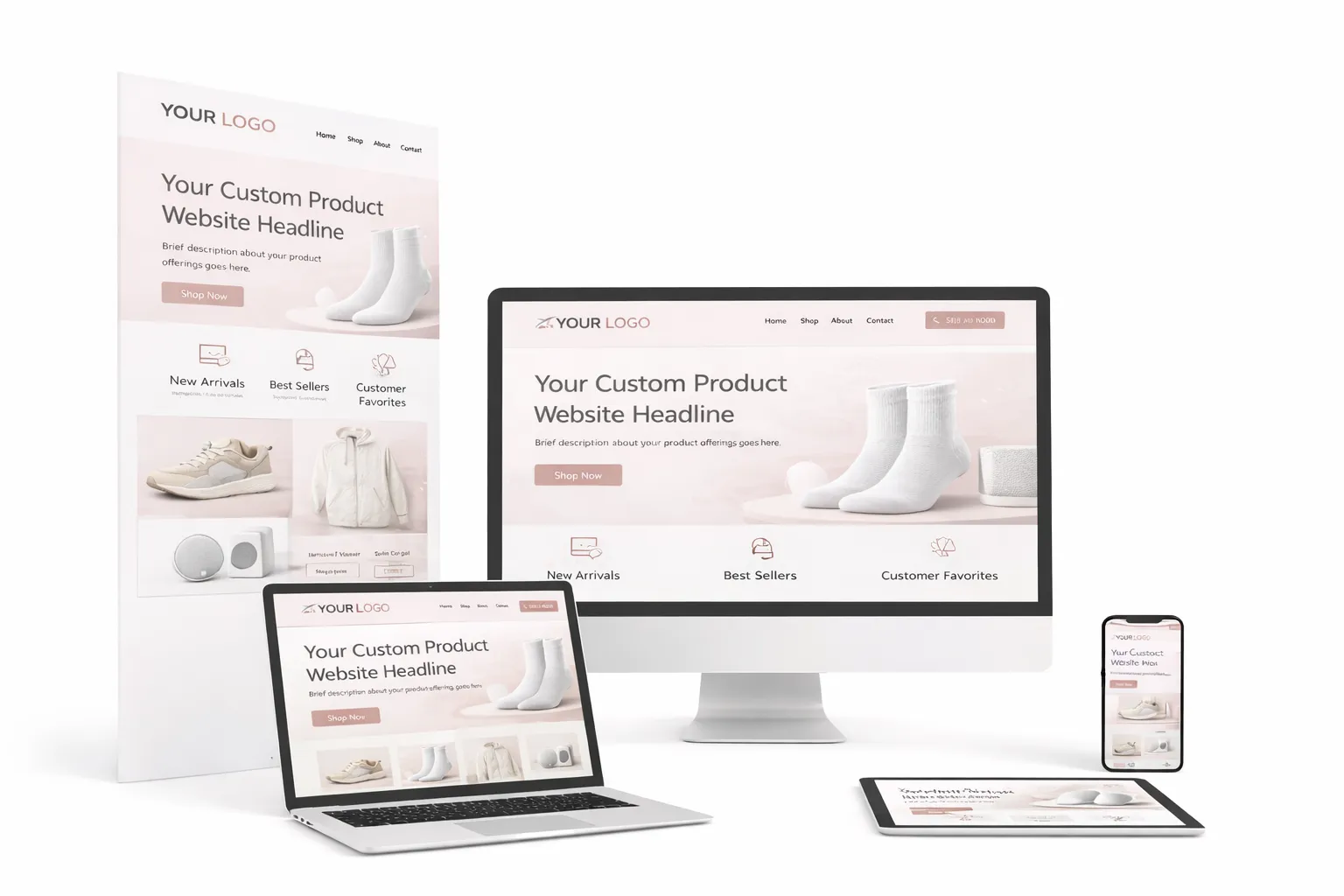 Custom website design and development services