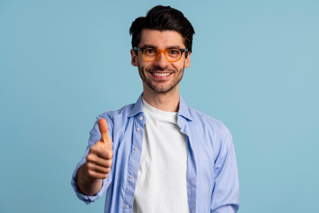 front-view-smiley-man-with-glasses-showing