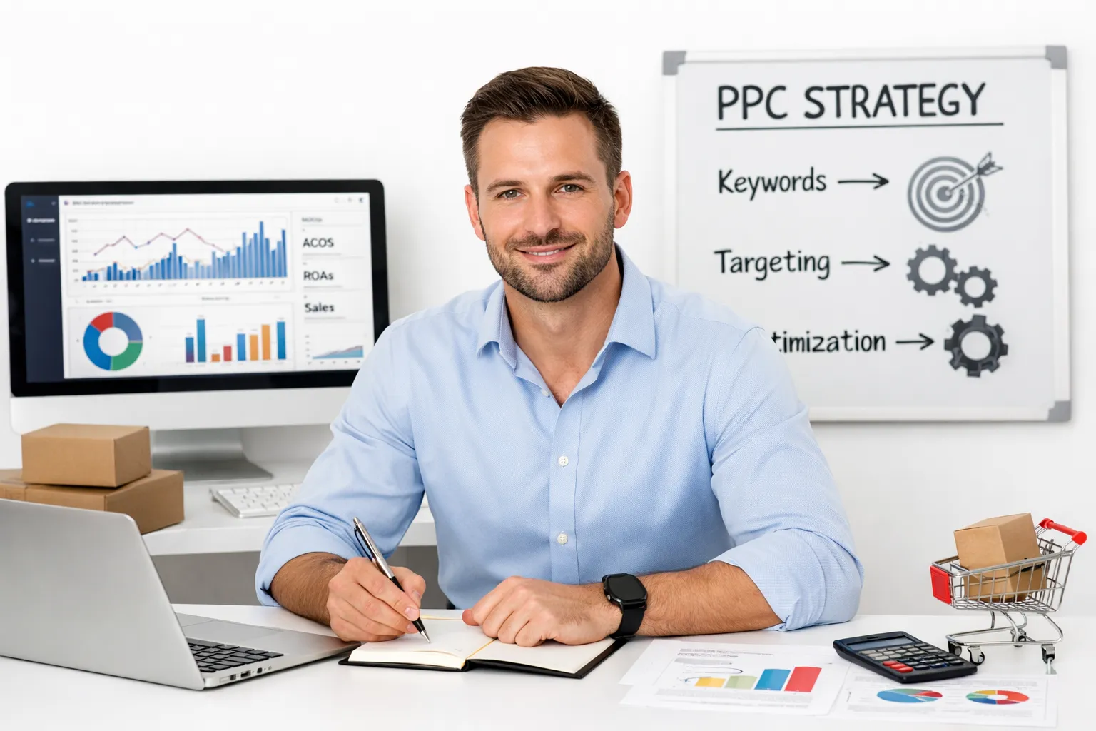 Amazon PPC specialist analyzing campaign performance and strategy