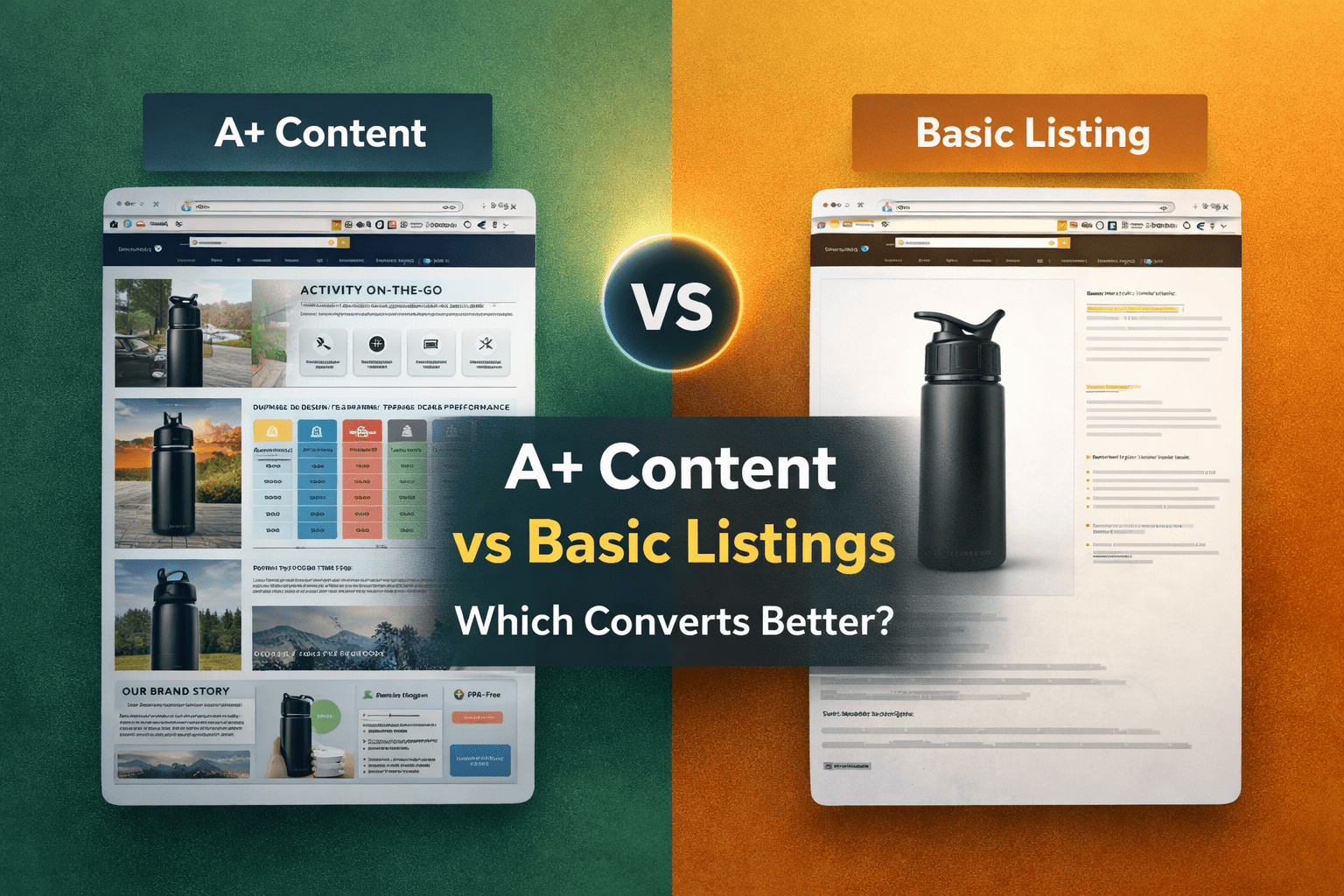 A+ Content vs Basic Listings – Which Converts Better? (Complete Amazon Guide)