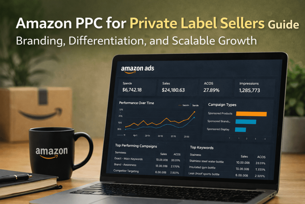 Amazon PPC dashboard for private label sellers