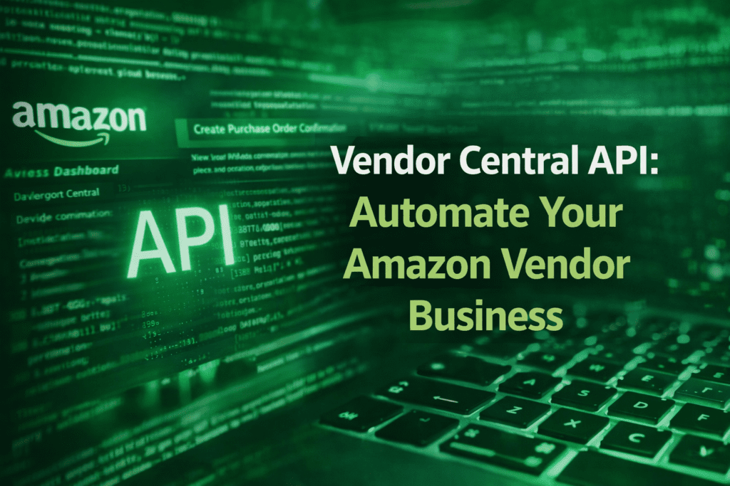 Amazon Vendor Central API automation dashboard concept