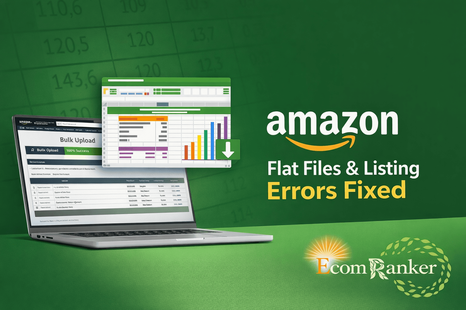 Amazon flat file errors fixed case study with 3200 products bulk upload and zero listing errors