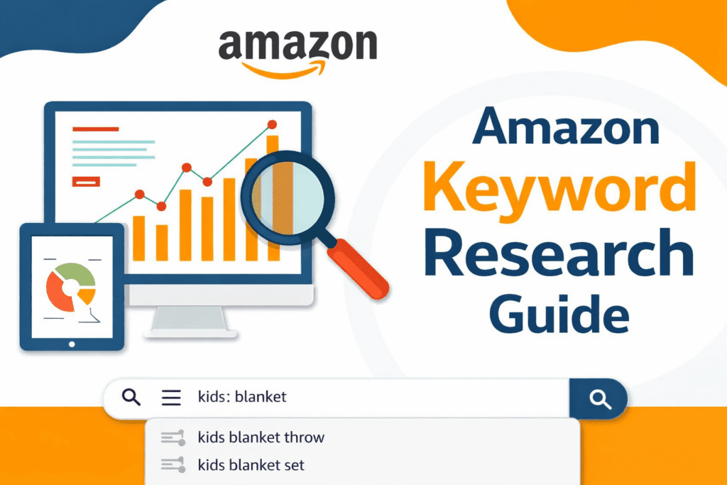 Amazon keyword research tools displayed