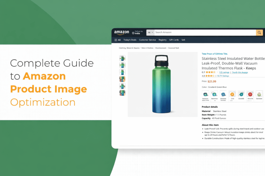Amazon product image optimization guide showing optimized product listing images.