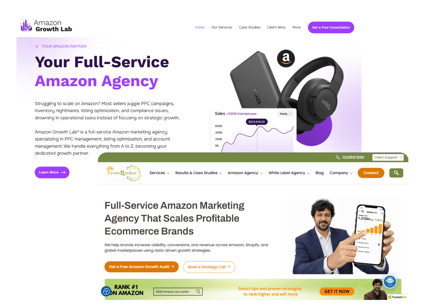 Ecom Ranker vs Amazon Growth Lab