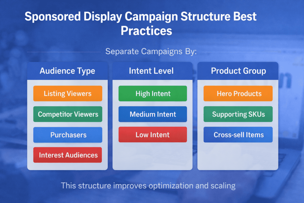 Amazon Sponsored Display campaign structure