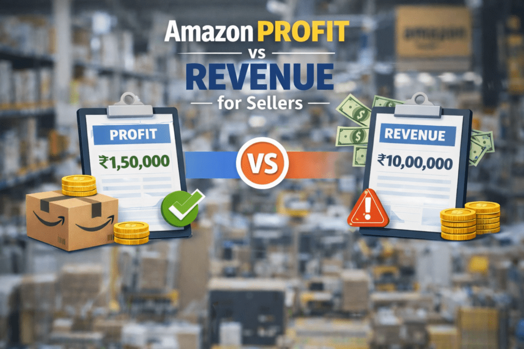 Amazon profit and revenue comparison