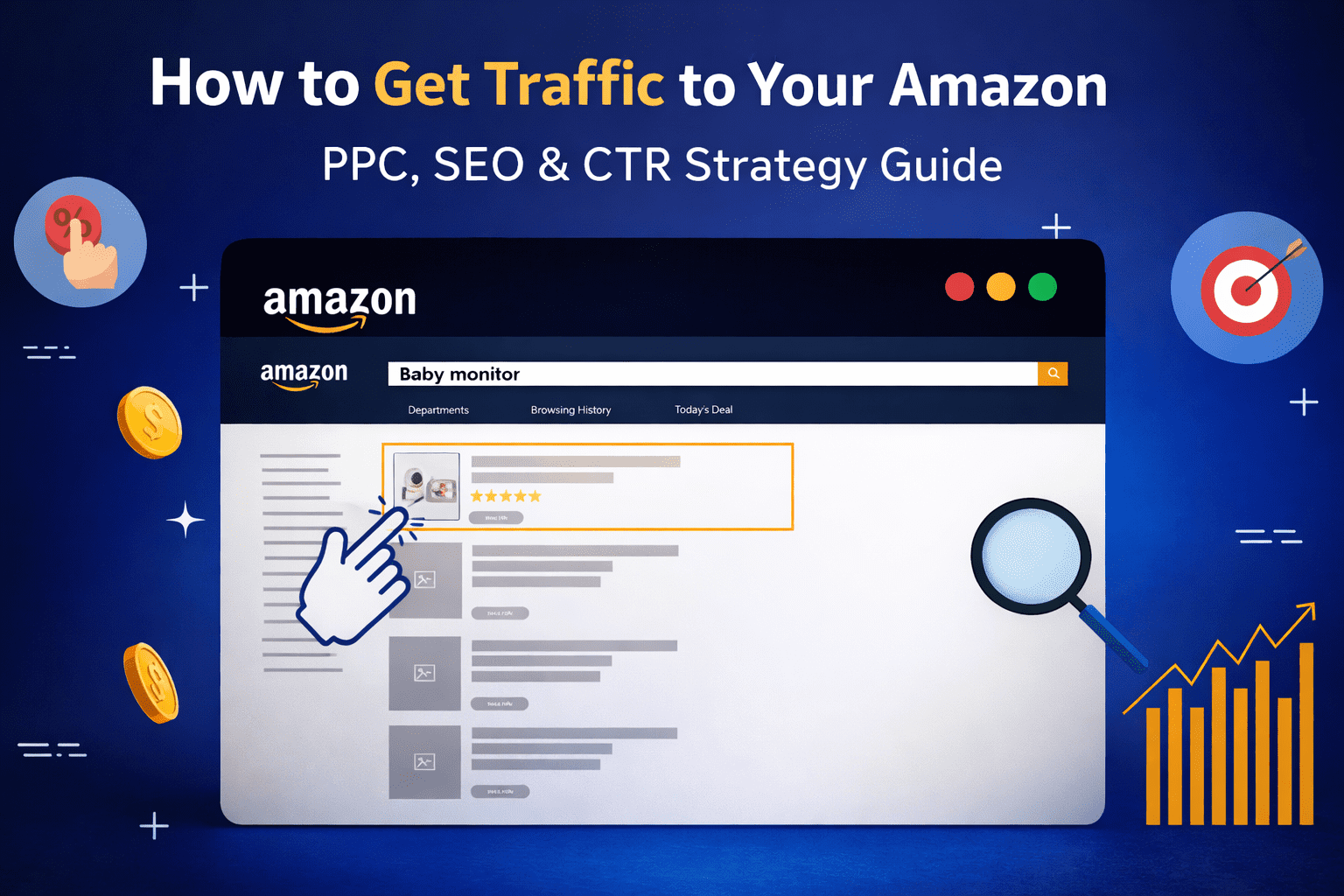 Boost Amazon Traffic With PPC, SEO, and CTR Tactics: A Complete Strategy to Increase Sales and Visibility