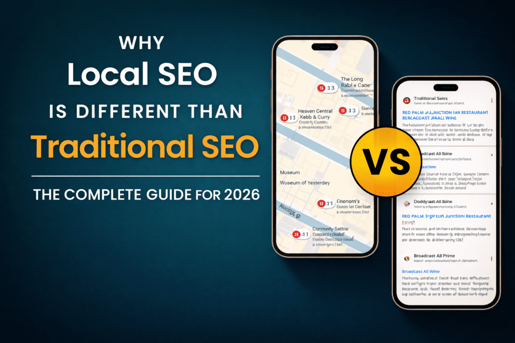 Local SEO vs Traditional SEO comparison
