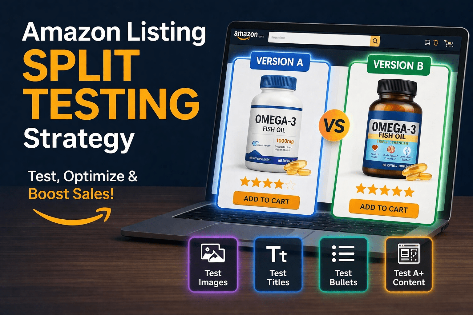 Amazon Listing Split Testing Strategy (Complete Guide to Improve CTR & Conversions)
