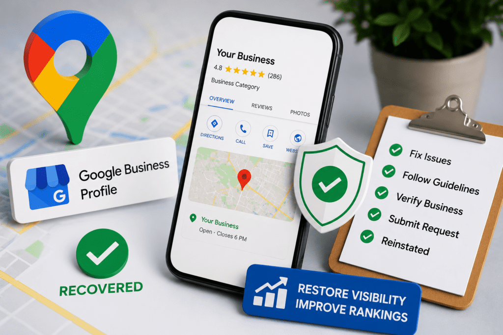 Business profile recovery and visibility boost