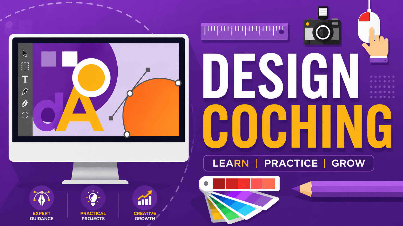 Design coaching experience in bold colors