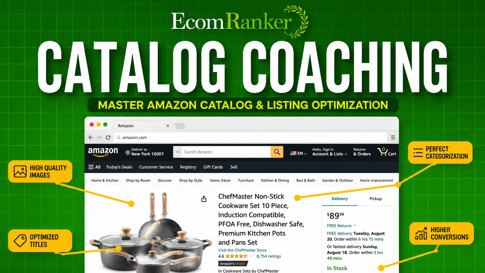 EcomRanker catalog coaching advertisement