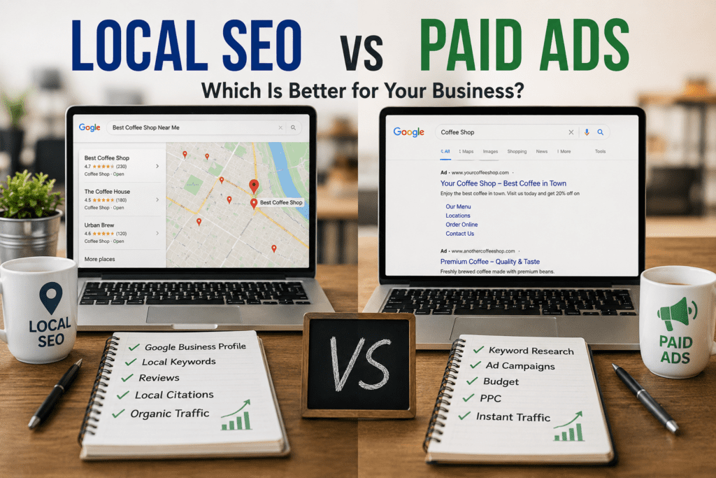 Local SEO vs Paid Ads comparison