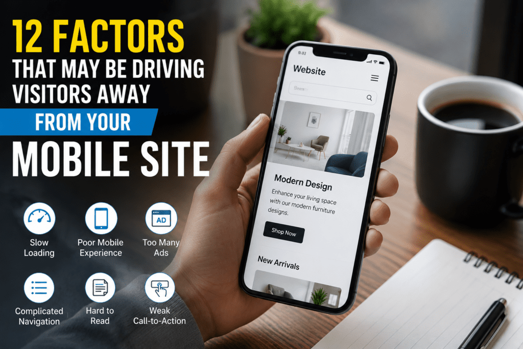 Mobile site performance diagnostic infographic