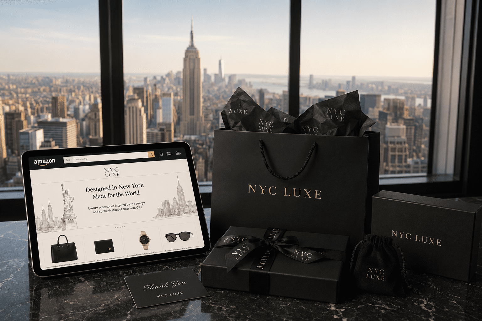 NYC luxe lifestyle display