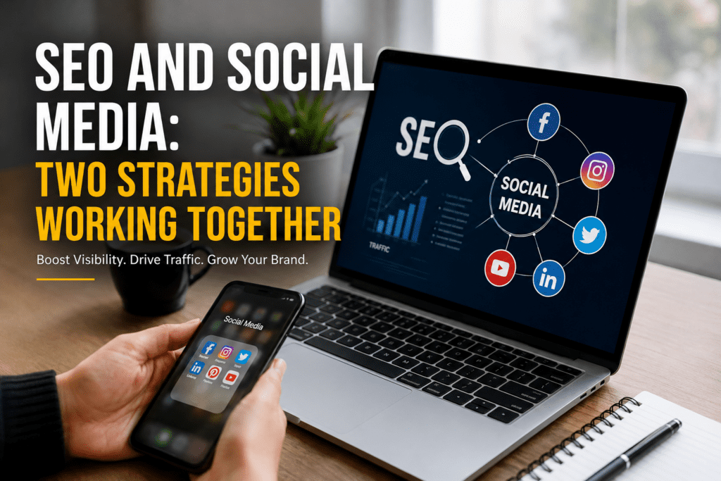SEO and social media strategies combined