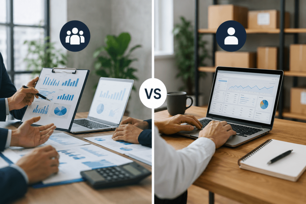 Team versus individual workspace comparison