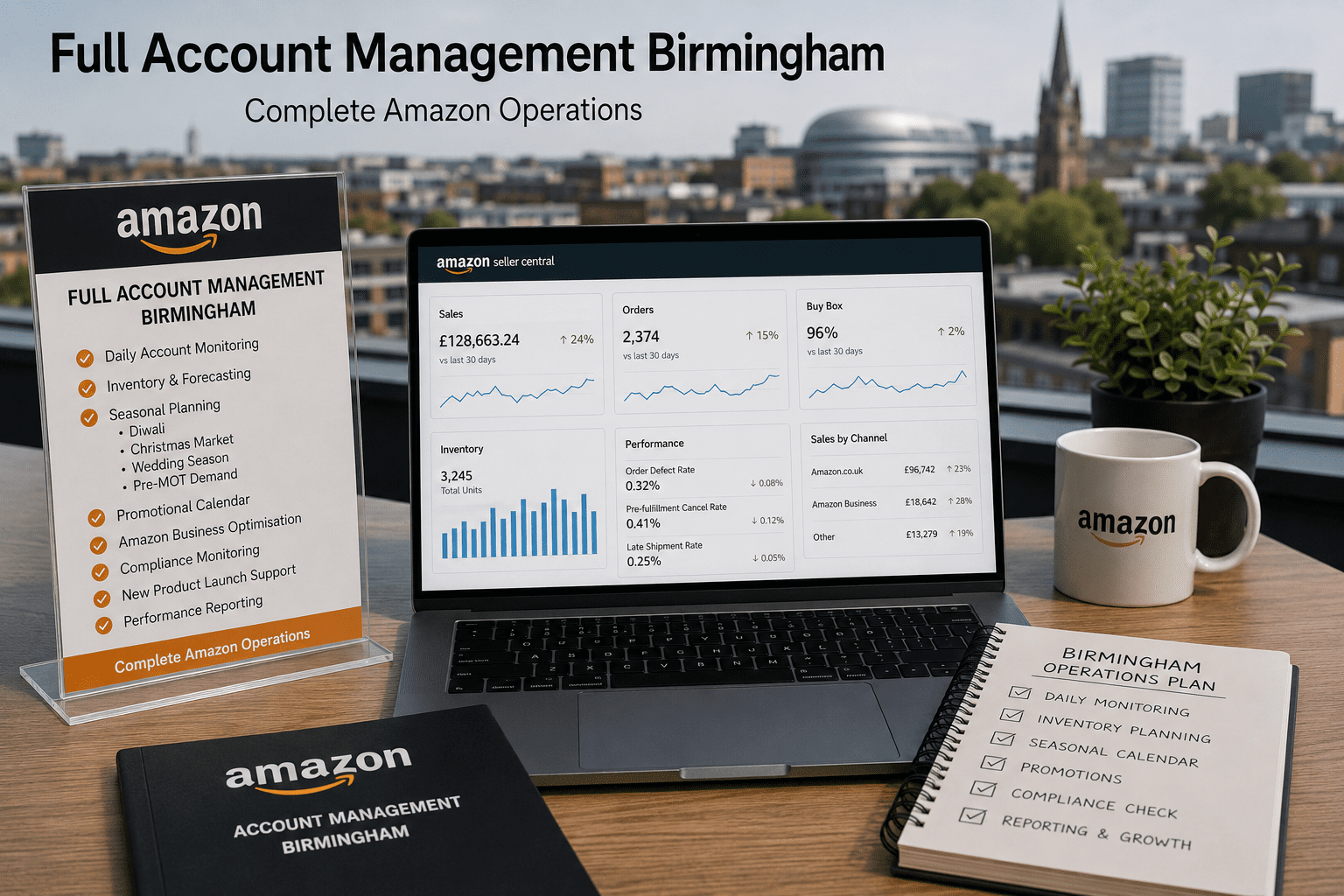 Amazon account management workspace in Birmingham