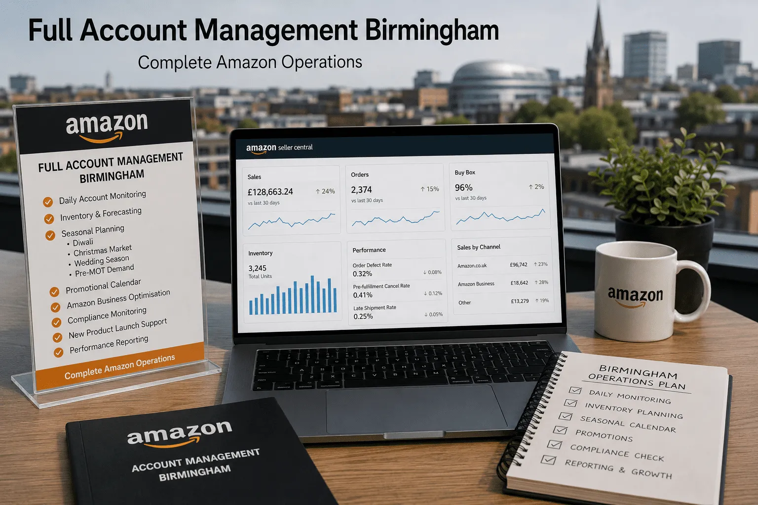 Amazon account management workspace in Birmingham