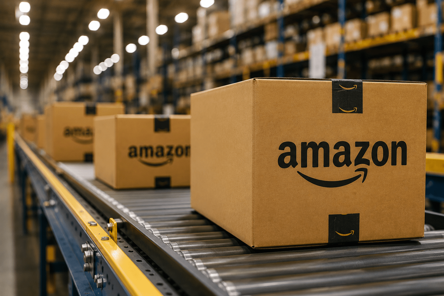 Amazon fulfillment center in motion