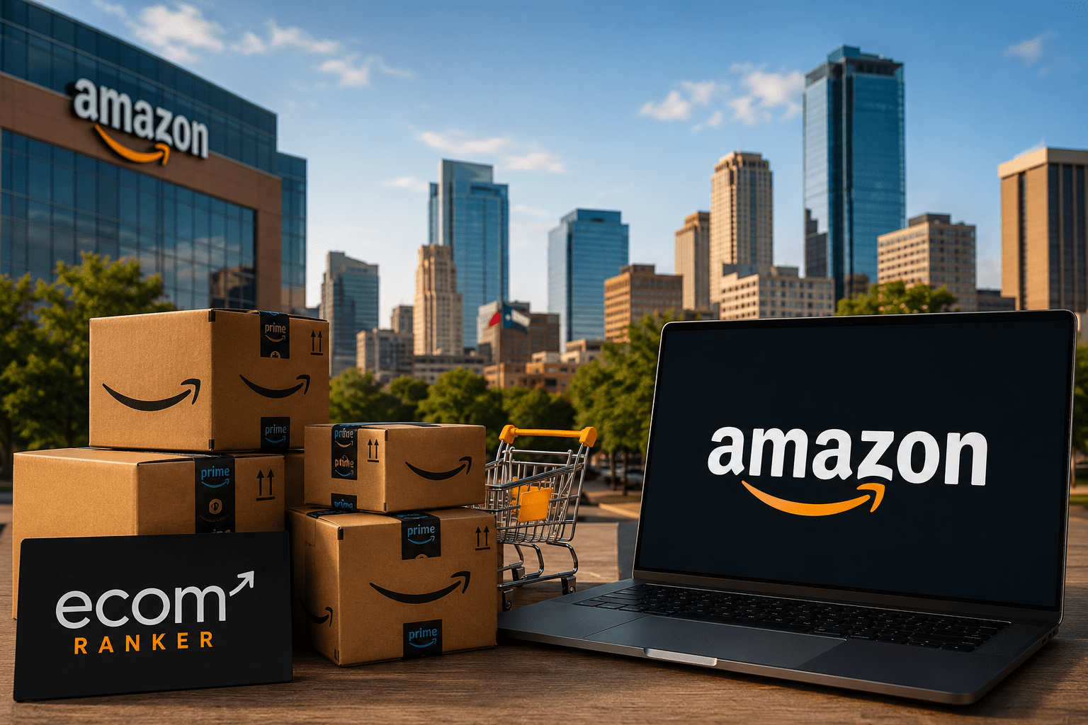 Amazon logistics in the cityscape