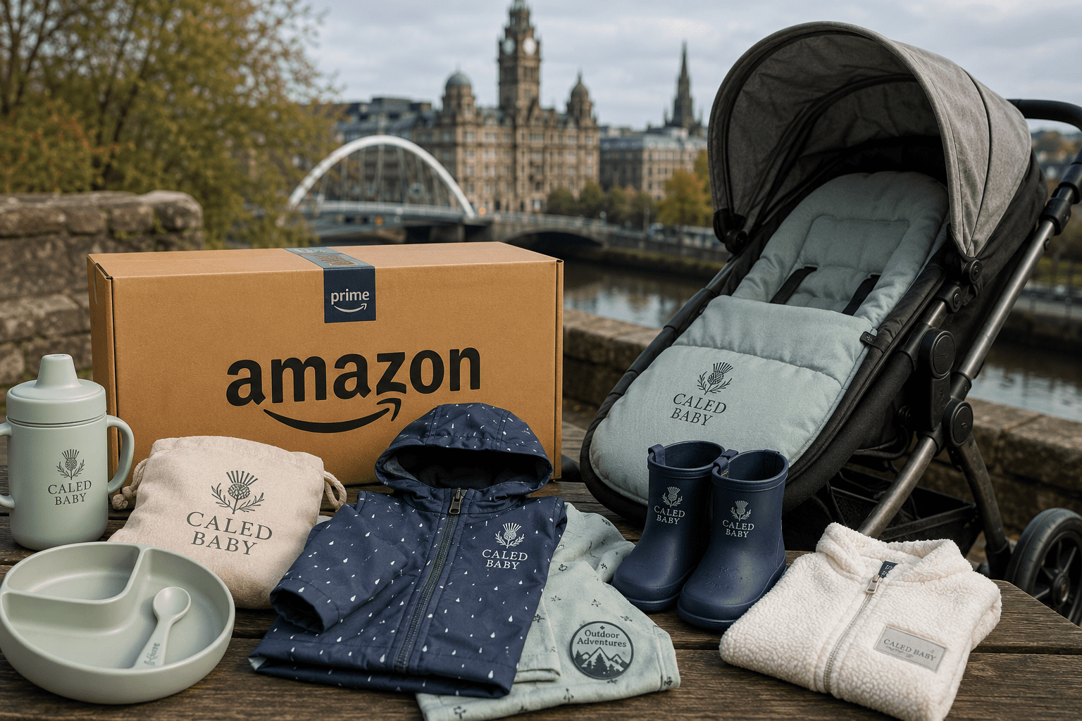Baby gear in the city park