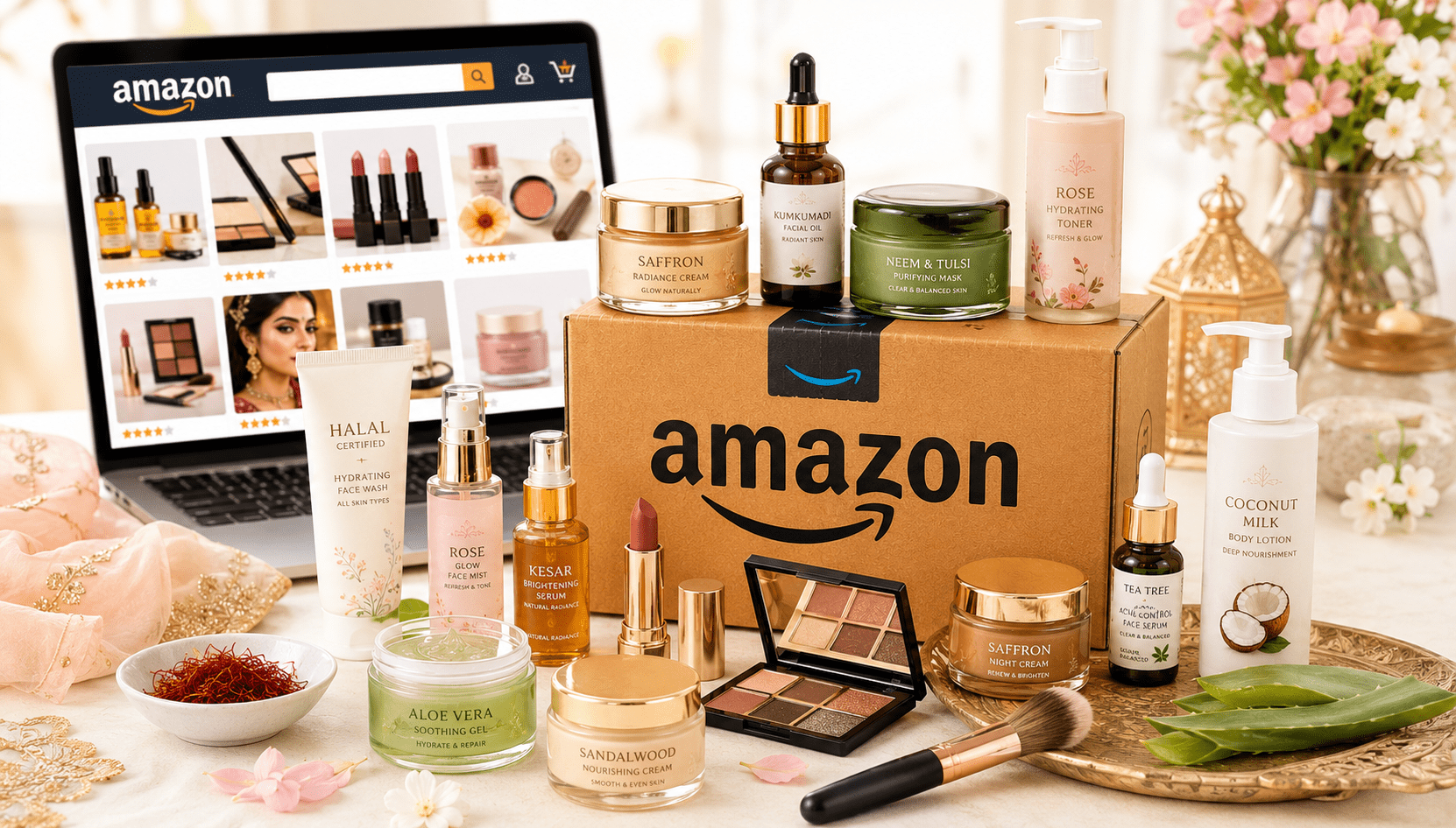 Beauty haul with natural skincare essentials