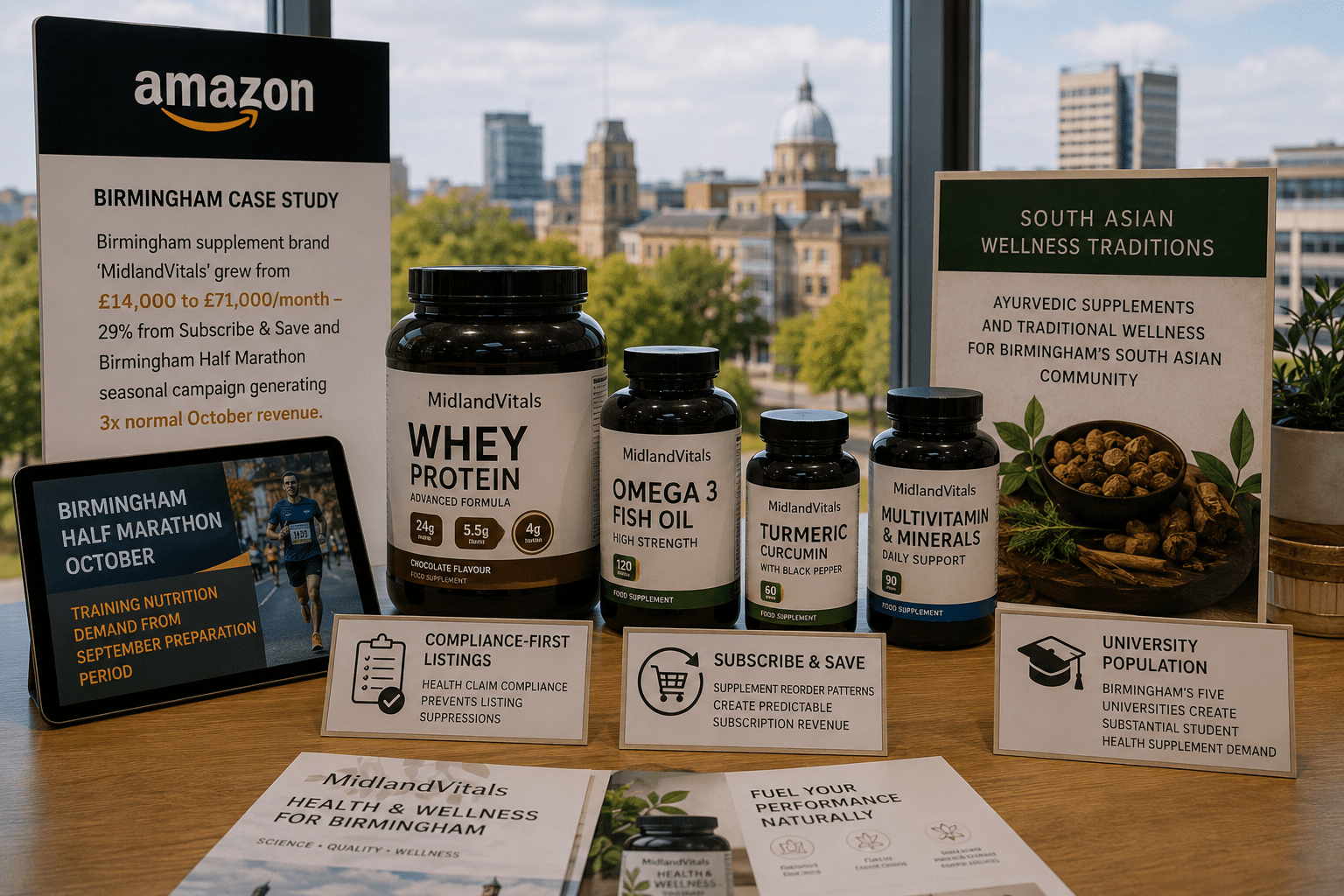Birmingham supplement brand case study display