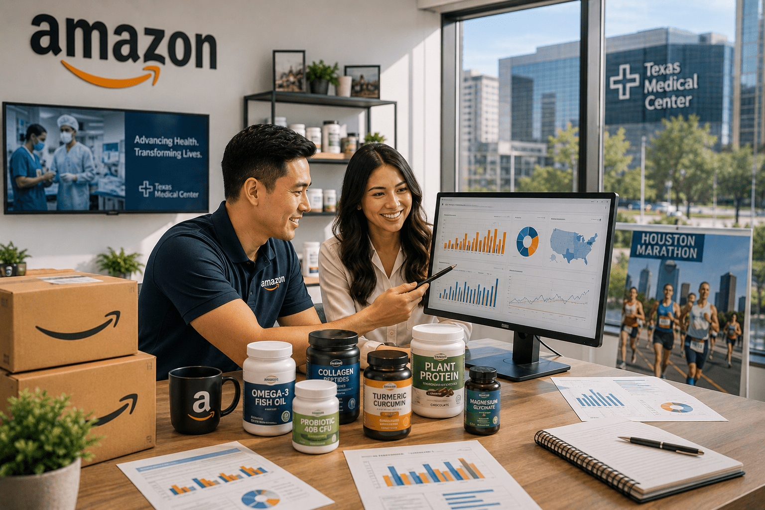 Business collaboration at Amazon office