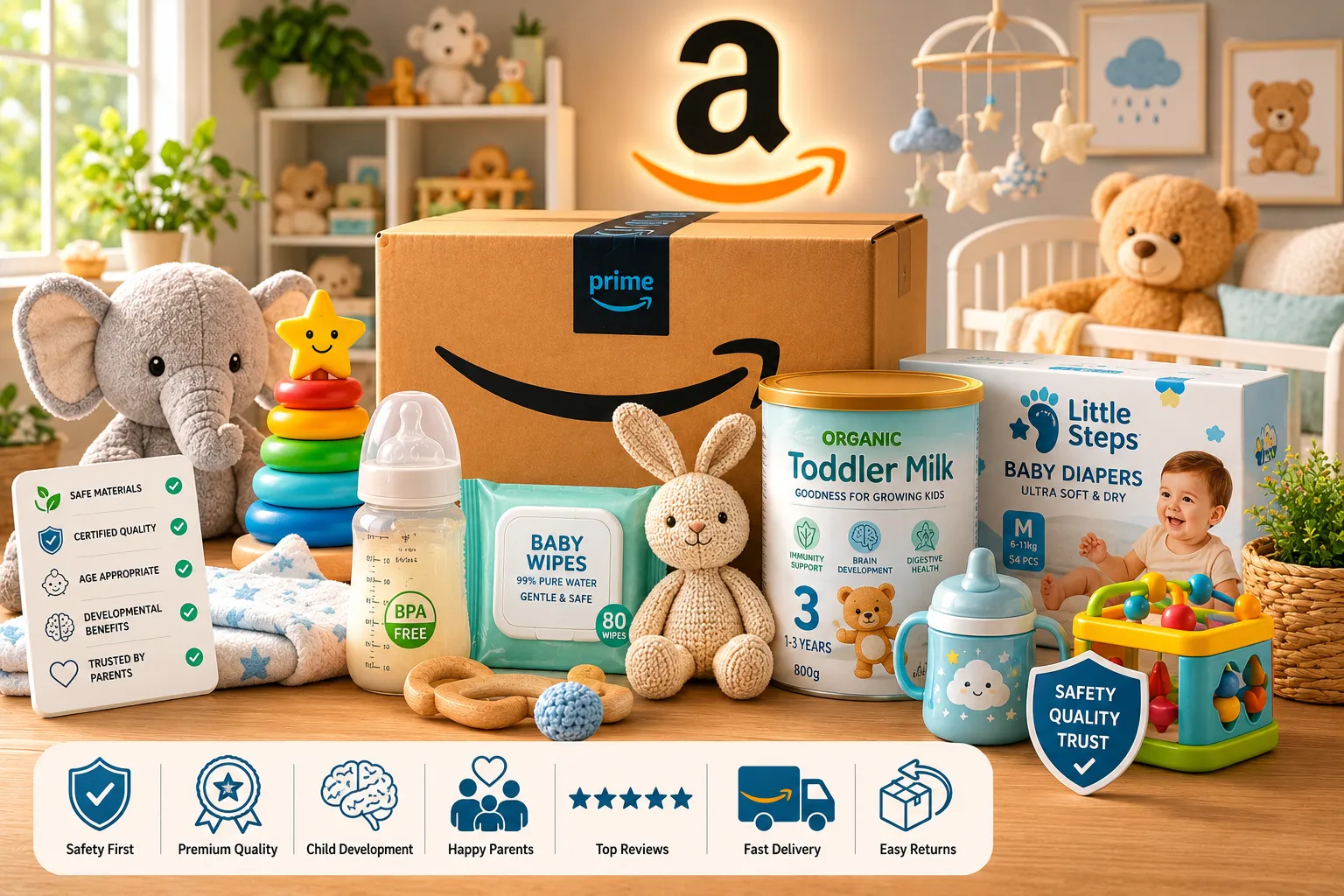 Cozy nursery with Amazon baby essentials