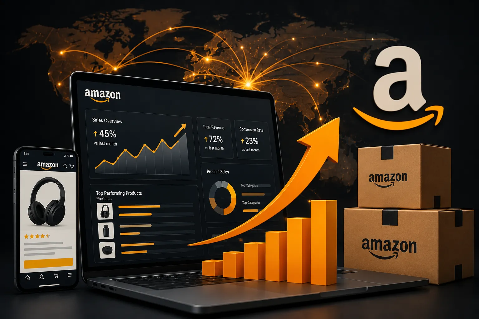 E-commerce growth and analytics concept