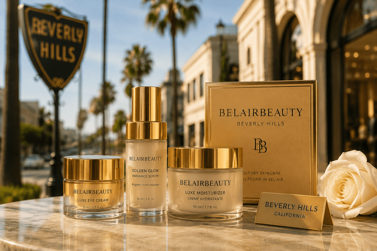 Luxury skincare in Beverly Hills elegance
