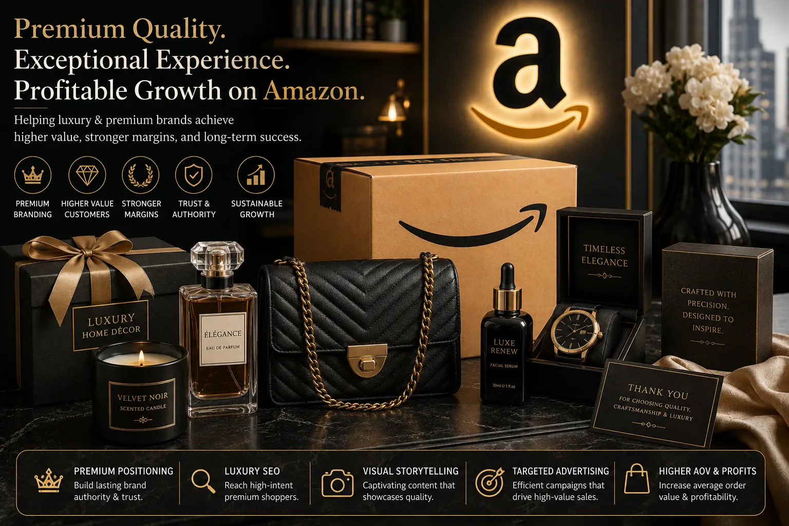 Premium luxury brand success on Amazon
