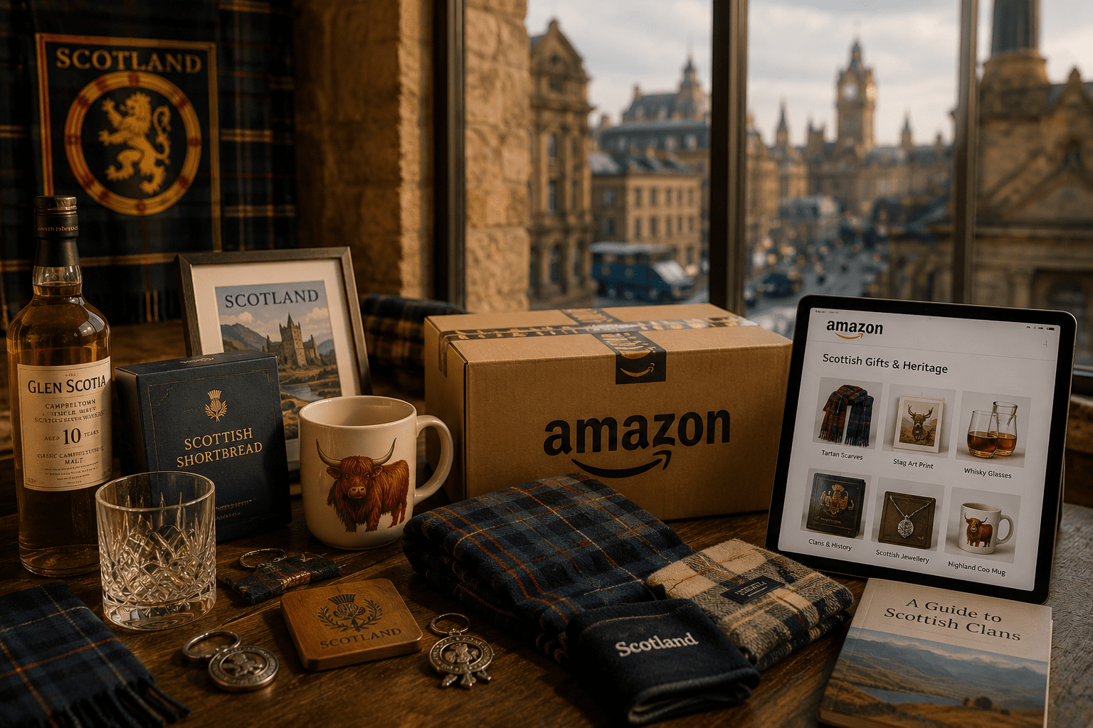 Scottish heritage shopping display
