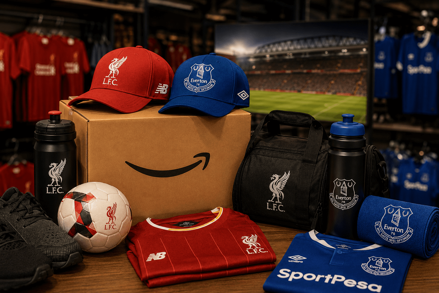Sports fan gear in focus