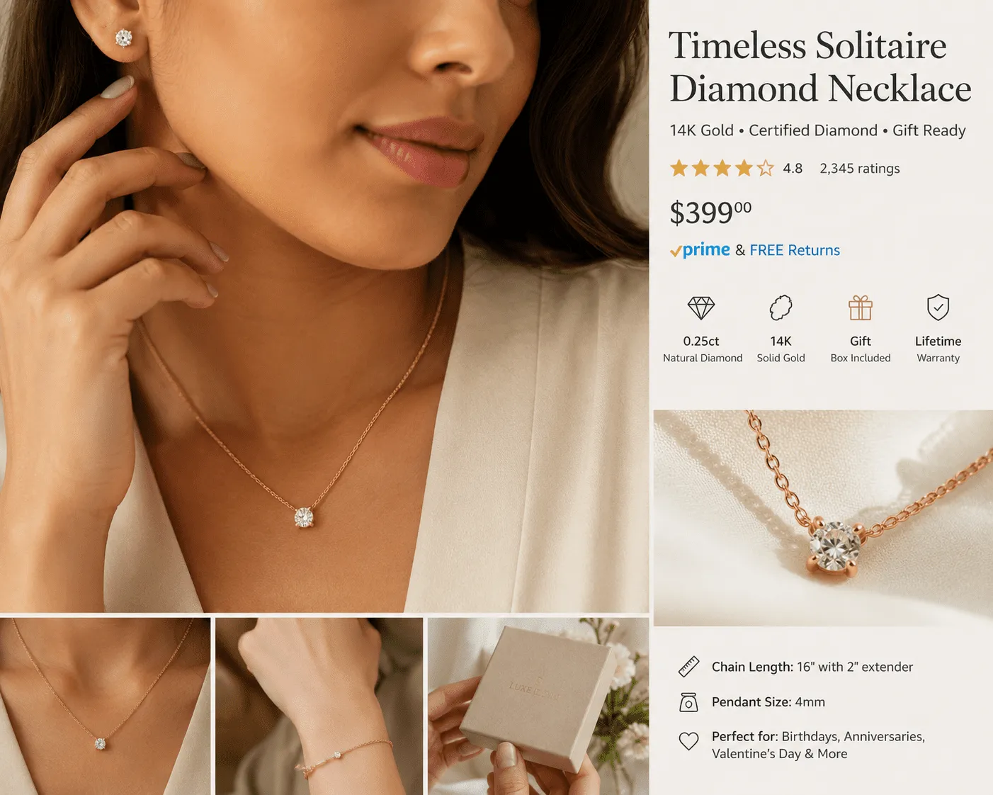 Timeless elegance in gold and diamonds