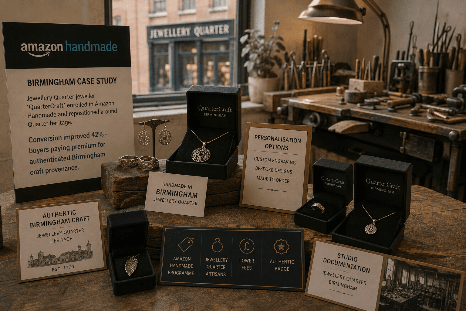 jewellery in Birmingham's Jewellery Quarter