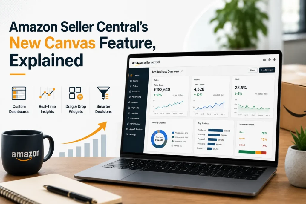 Amazon Seller Central canvas dashboard explained